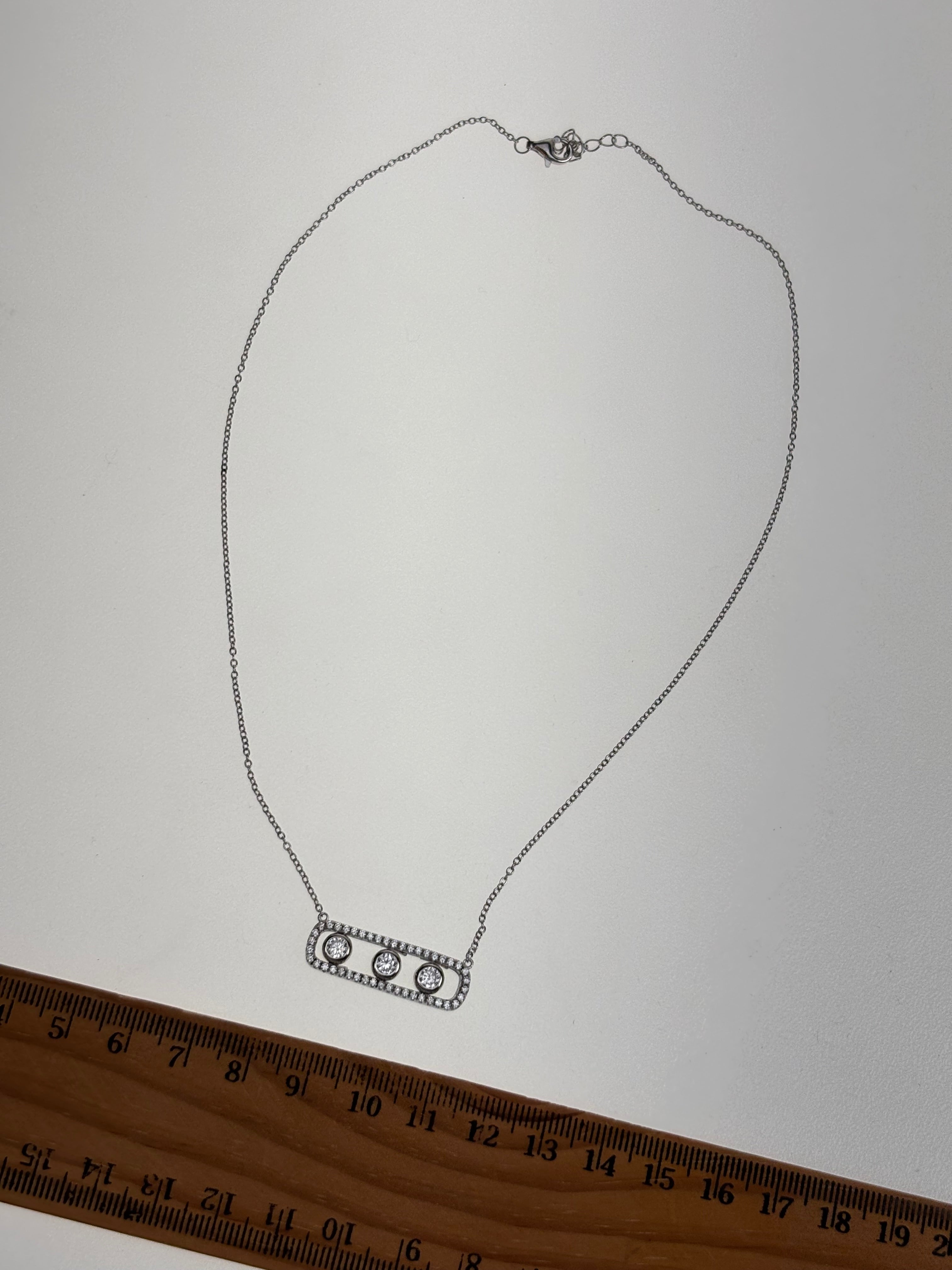 Halskette 925er Silber mit Zirkoniasteinen