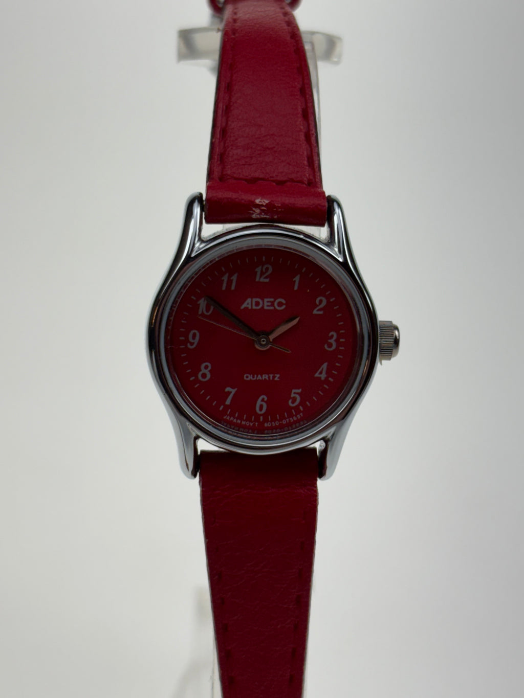 interesante Adec Uhr mit rotbraunem Armband NOS