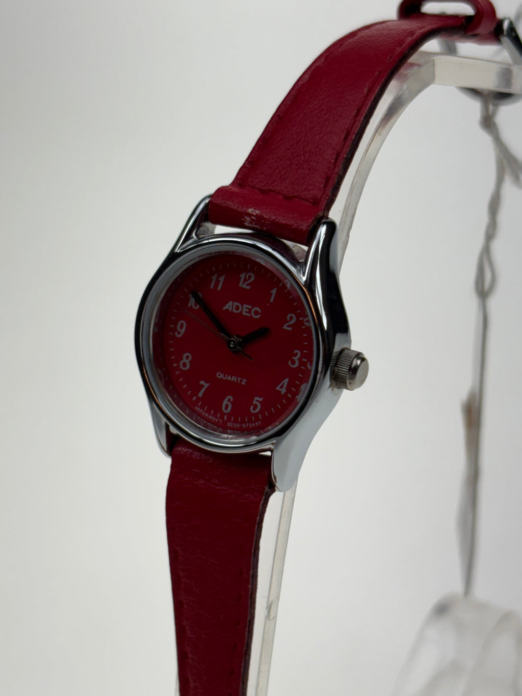 interesante Adec Uhr mit rotbraunem Armband NOS