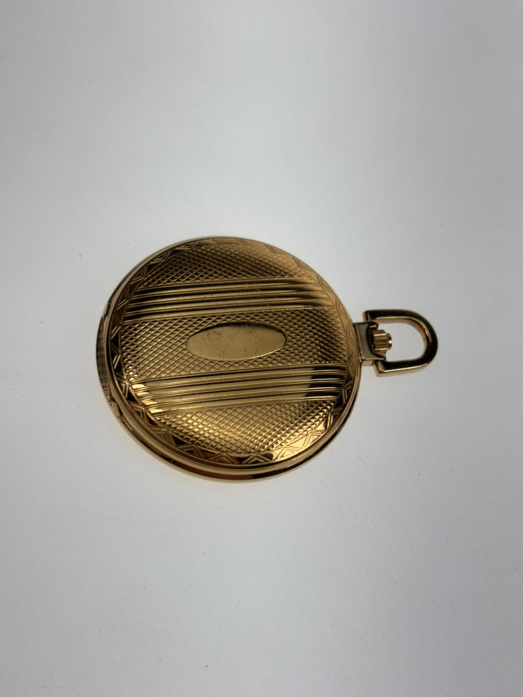 goldfarbige Taschenuhr, Carvin M, Quartz, Swiss made NOS