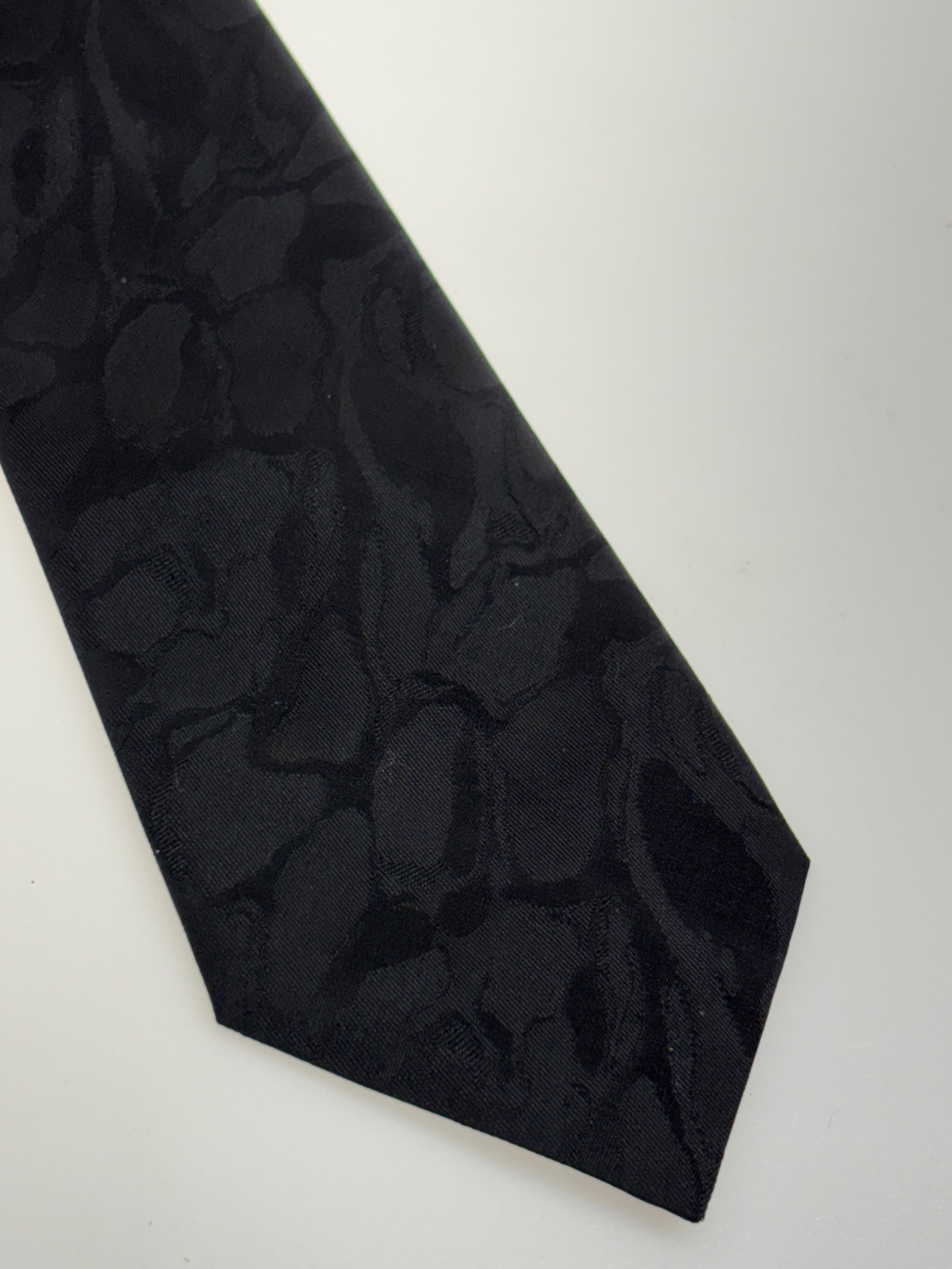 grau schwarz melierte Krawatte