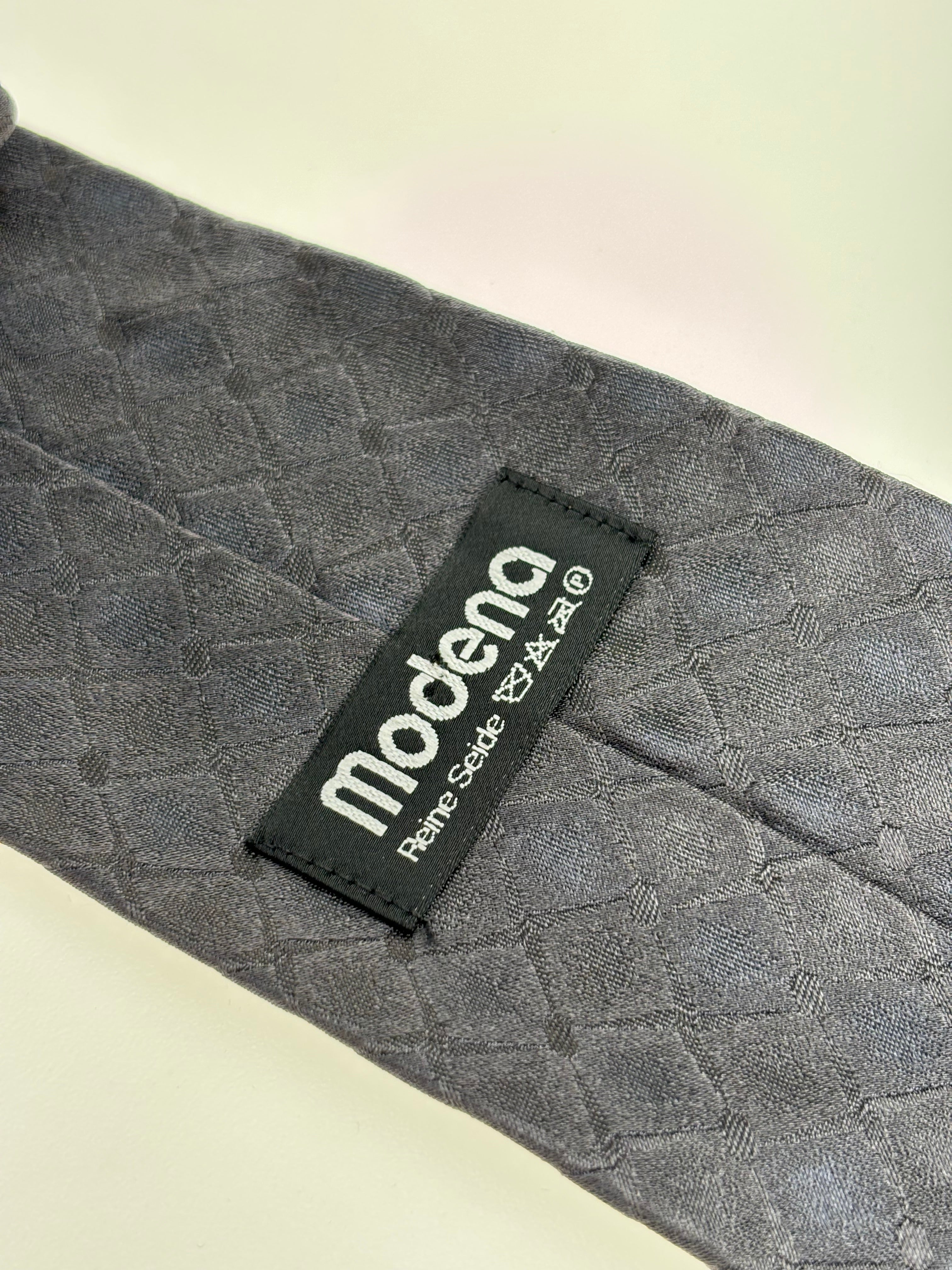 grau geprägte modena Krawatte aus Seide