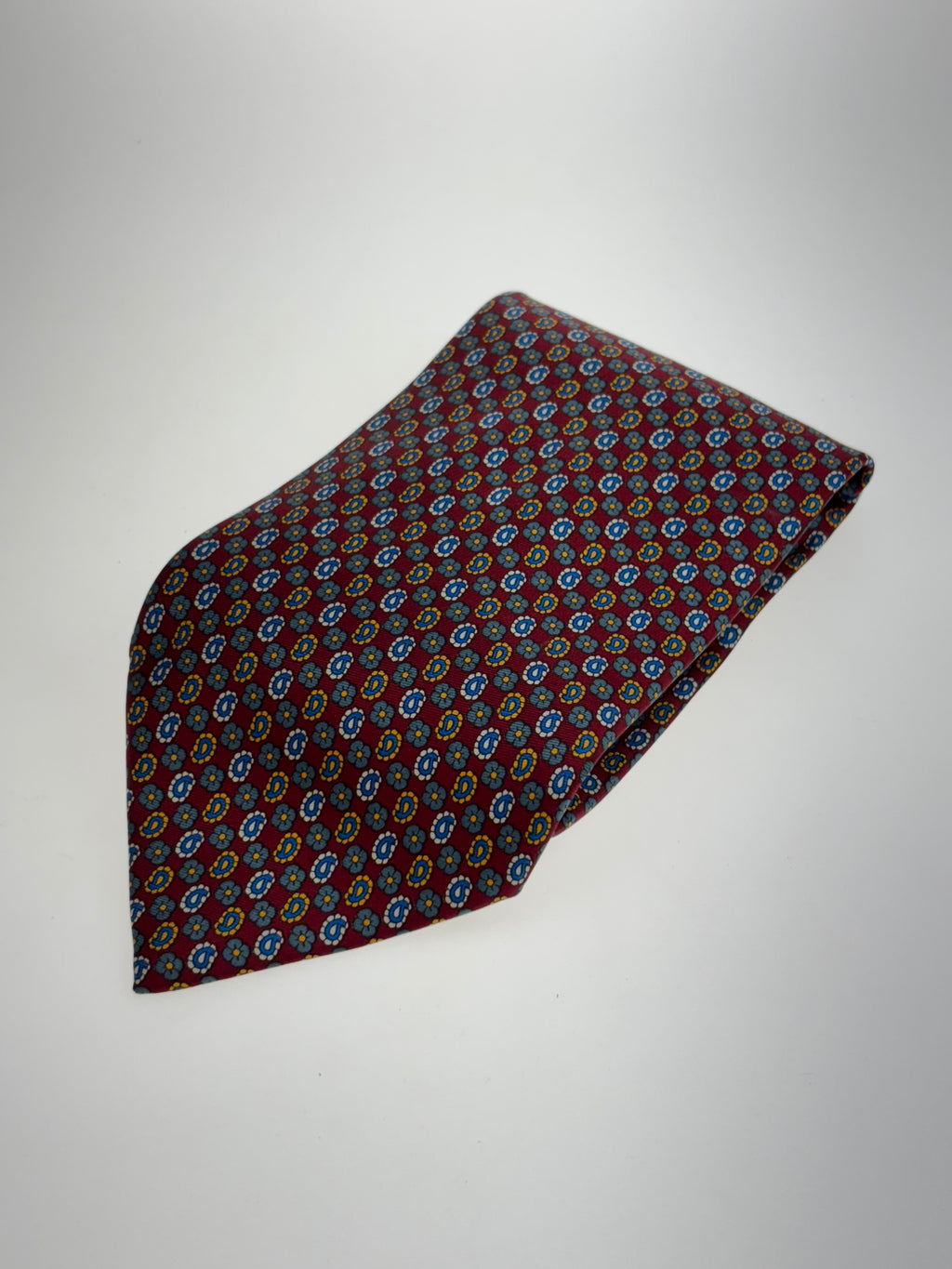 rote geometrische Blümchen Krawatte, Giancarlo Aiani