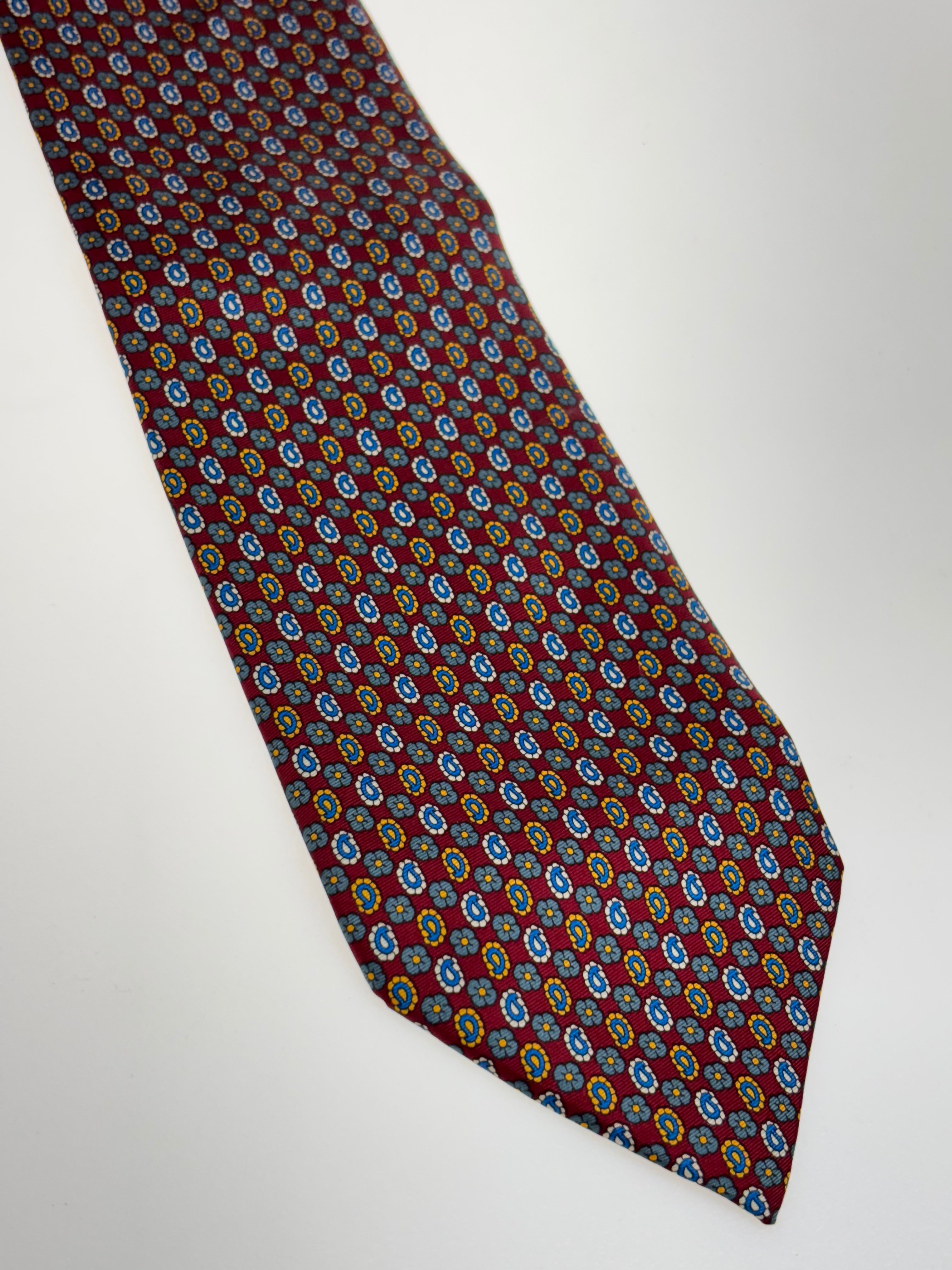 rote geometrische Blümchen Krawatte, Giancarlo Aiani