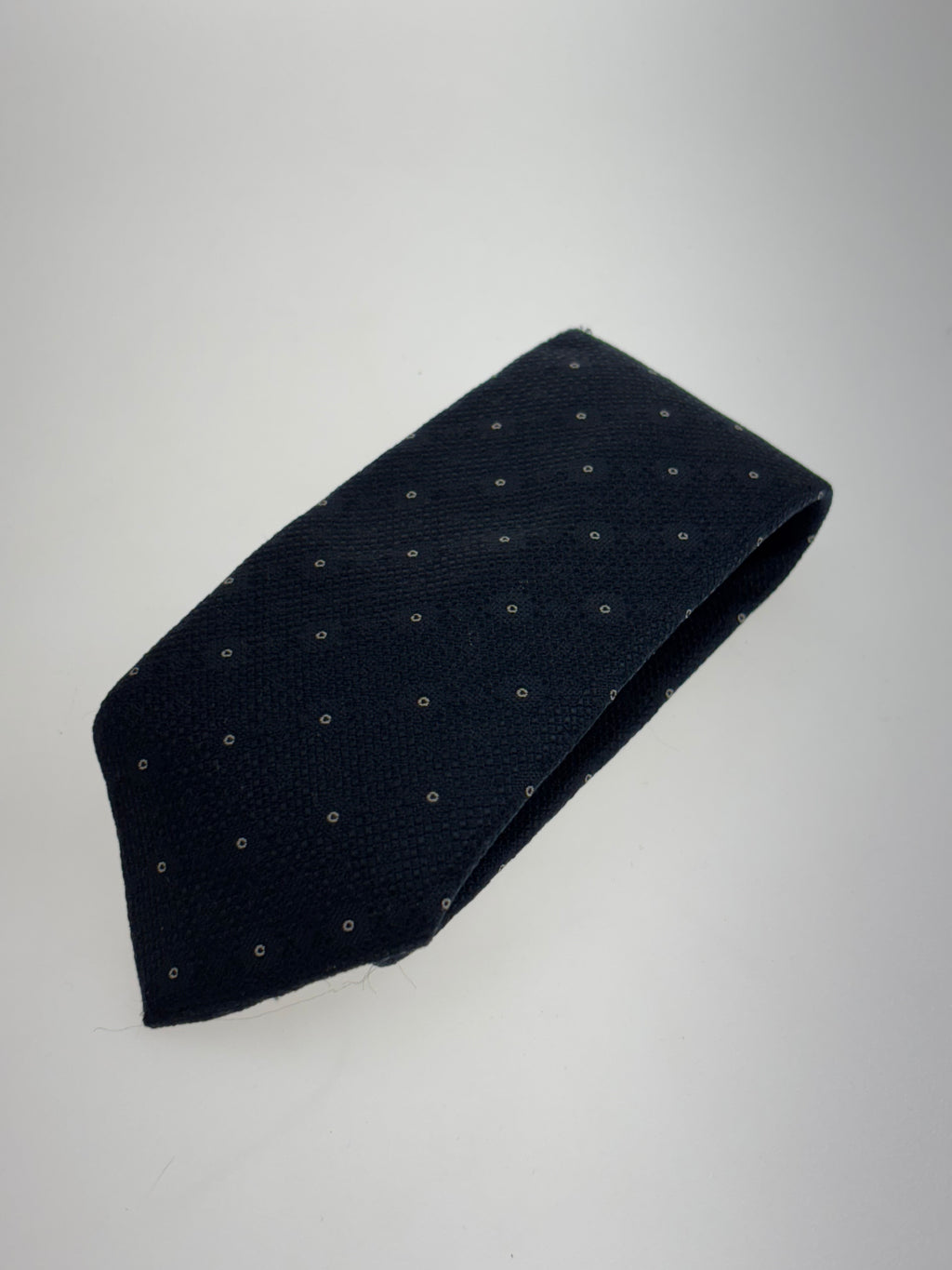 blaue Krawatte mit dezenten weißen Kringeln 100% Seide, Altea Milano Exclusive for Mensing